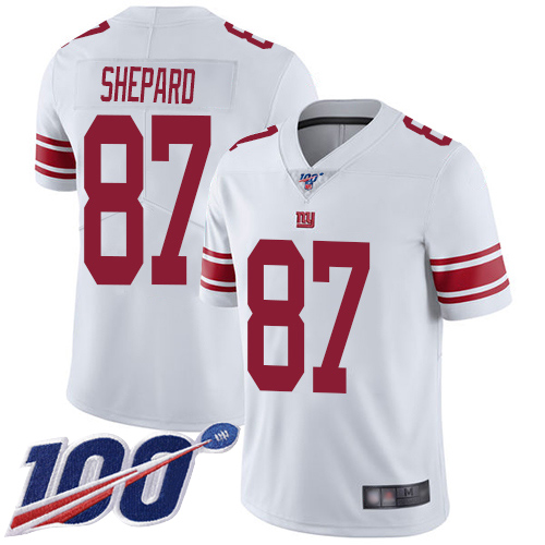 Men New York Giants #87 Sterling Shepard White Vapor Untouchable Limited Player 100th Season Football NFL Jersey->new york giants->NFL Jersey